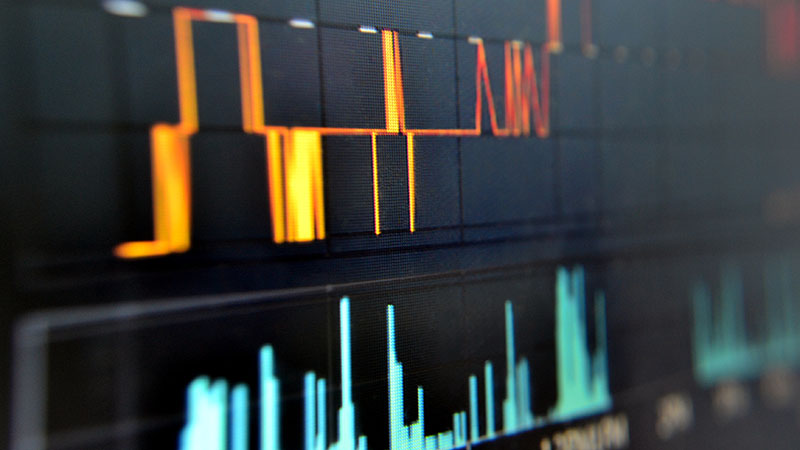 485236216 Data visualization on computer screen.